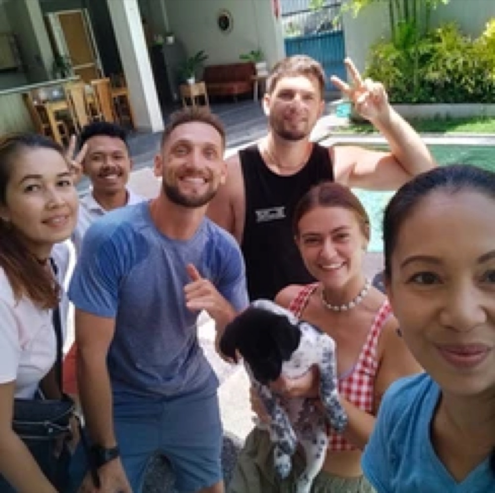 Sober community at our Bali guesthouse