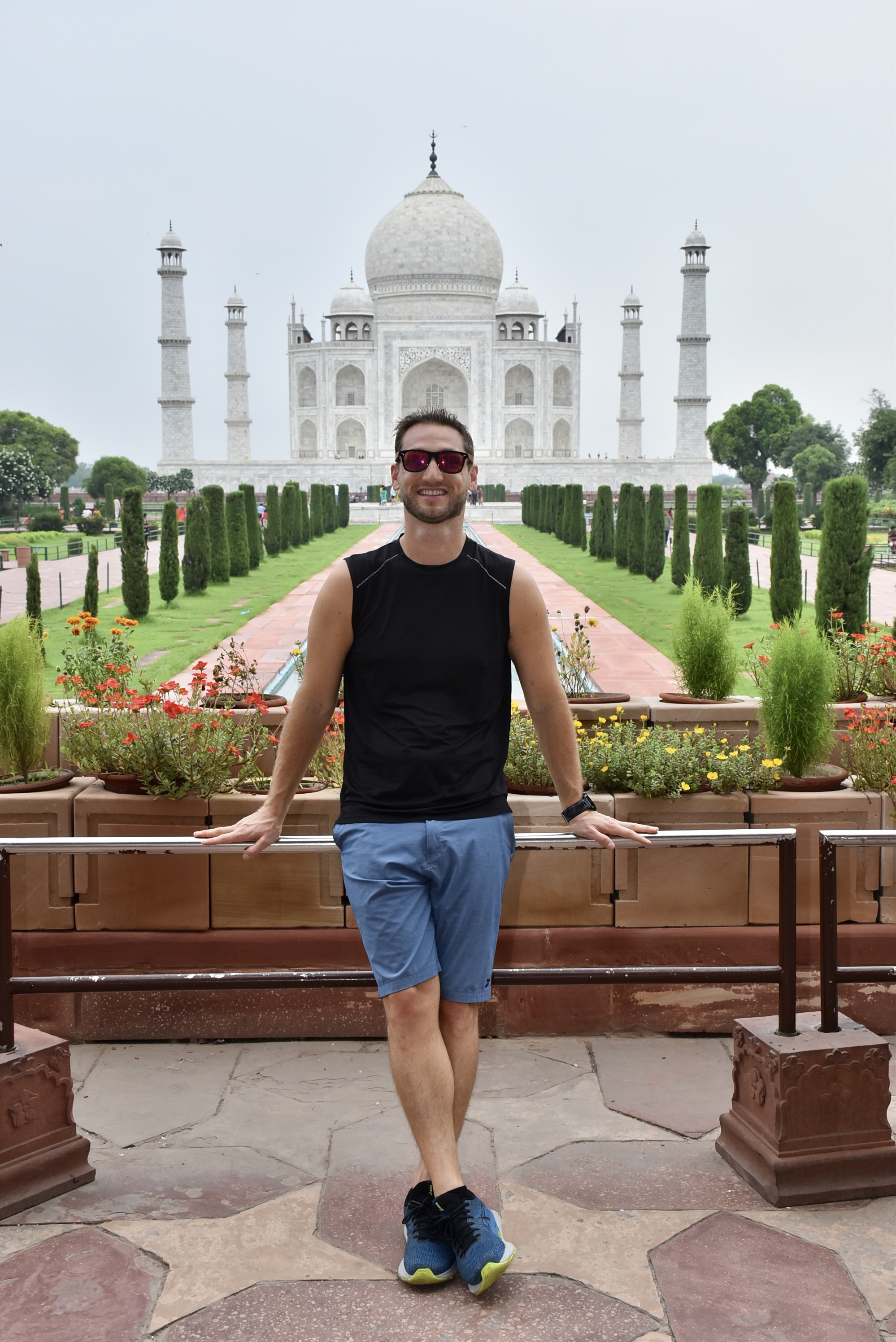 Zac at the Taj Mahal, India